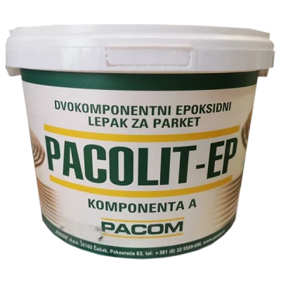 pacolit ep lepilo za parket Pacolit EP lepak za parket za čvrsto i dugotrajno postavljanje drvenih podova, epoksidni lepak otporan na vlagu i habanje, koji obezbeđuje stabilnost i profesionalni završni sloj parketa.